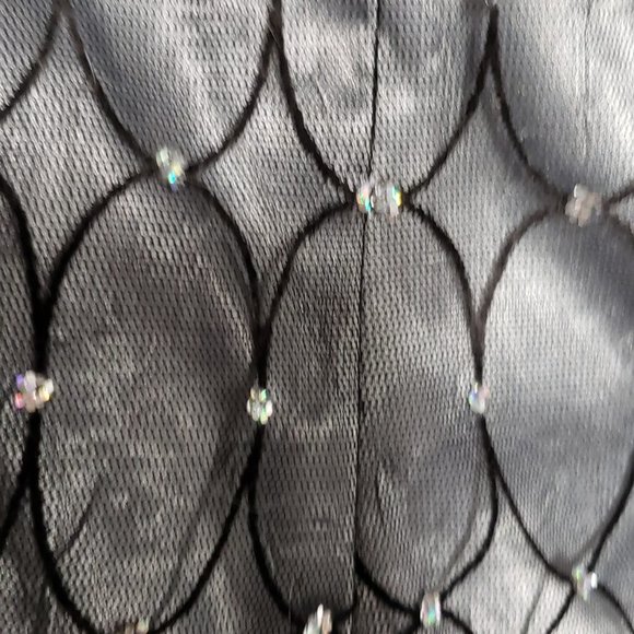 Ignite Evenings Women's Missy Flocknet Halter 16 Black/Silver NWT - Picture 7 of 13